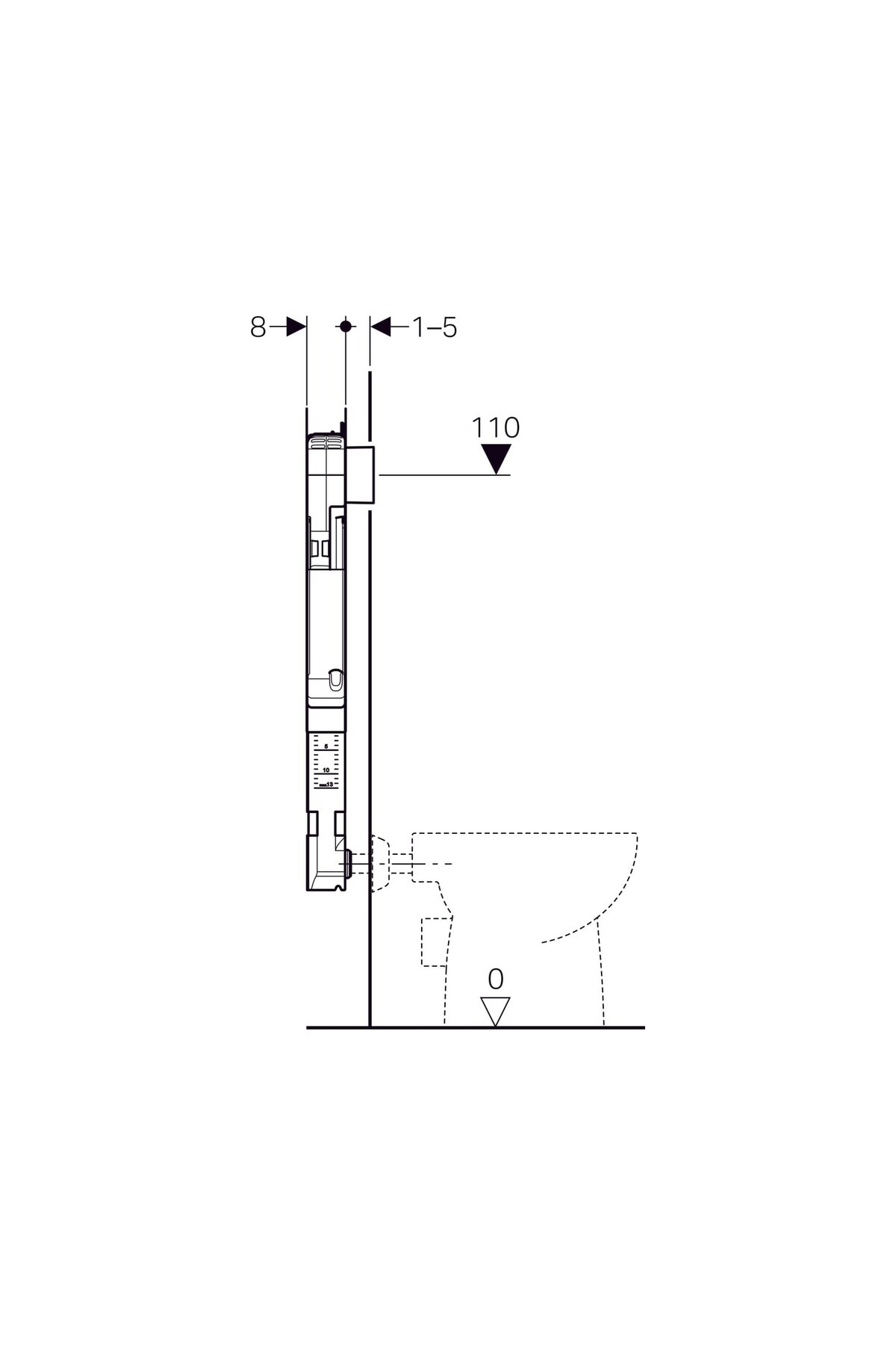 Alpha Alaturka Gömme Rezervuar Gövdesi 8 Cm