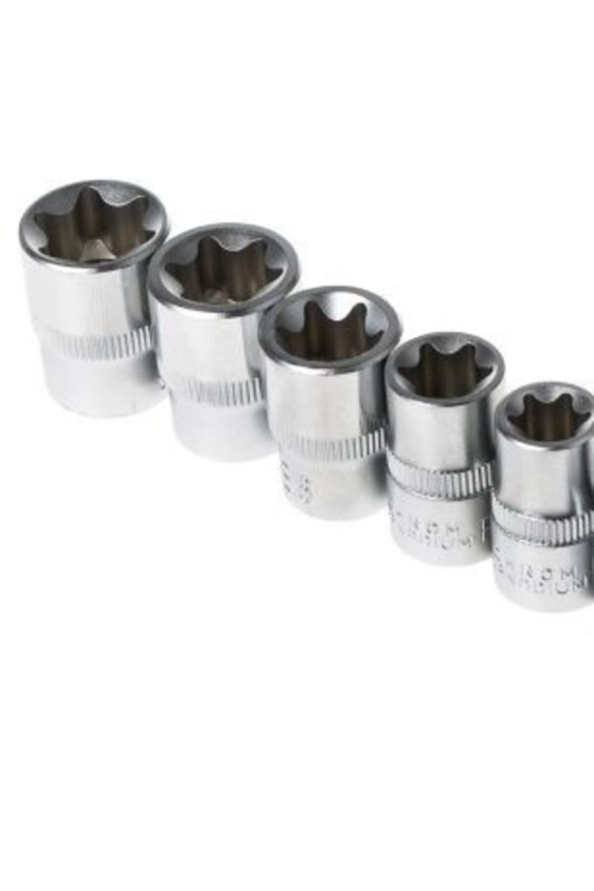 12 Parça 1/2'' Star Lokma Ve Star Torx Anahtar Takımı (DİŞİ VE ERKEK TORX 20-27 100 MM)