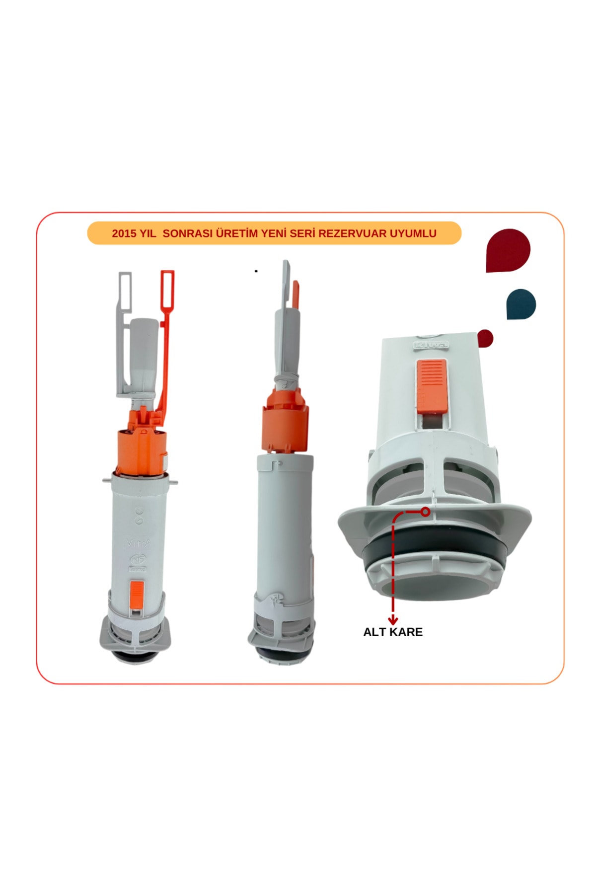 436868YP  Boşaltma Gurubu 8cm Kare