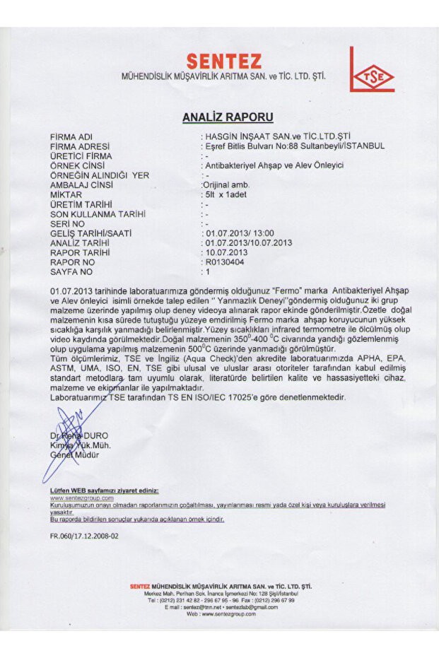 fermo 1 kg ahsap aley önleyici