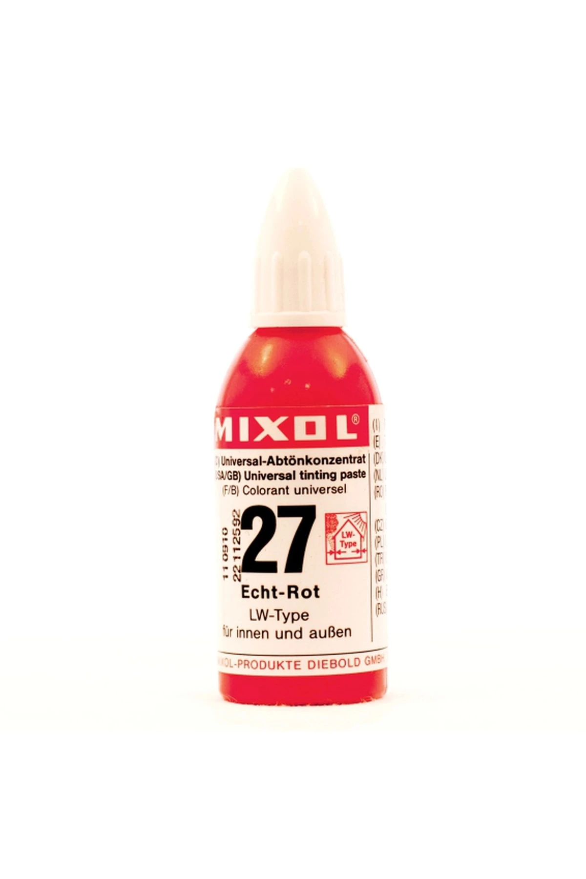 Mixol Renk Tüpü Tam Kırmızı No:27 20 ml