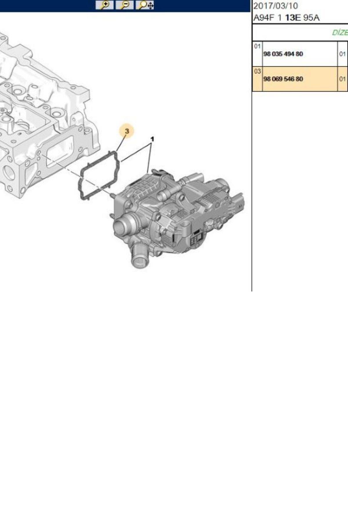 Su Kollektör Contası 208 308 508 Expert Partner Berlingo Uyumlu 9806954680