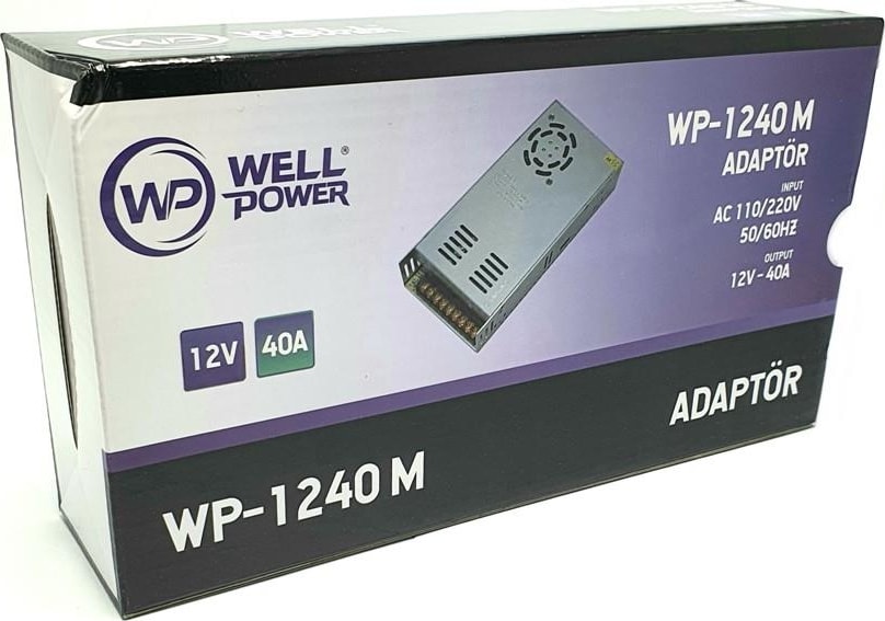 12V 40A Adaptör Metal Kasa Fanlı