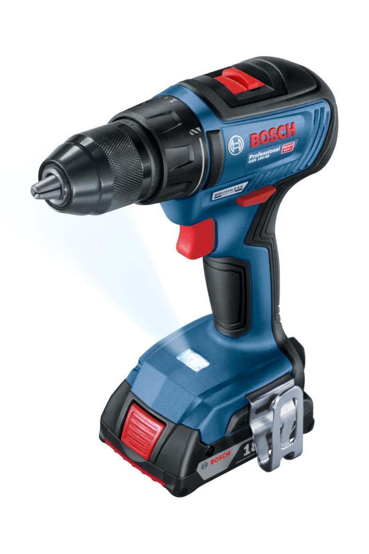 BOSCH Gsr 18v-50 Akülü Vidalama Gdx 180 Somun Sıkma (2X5.0AH) Akülü Set