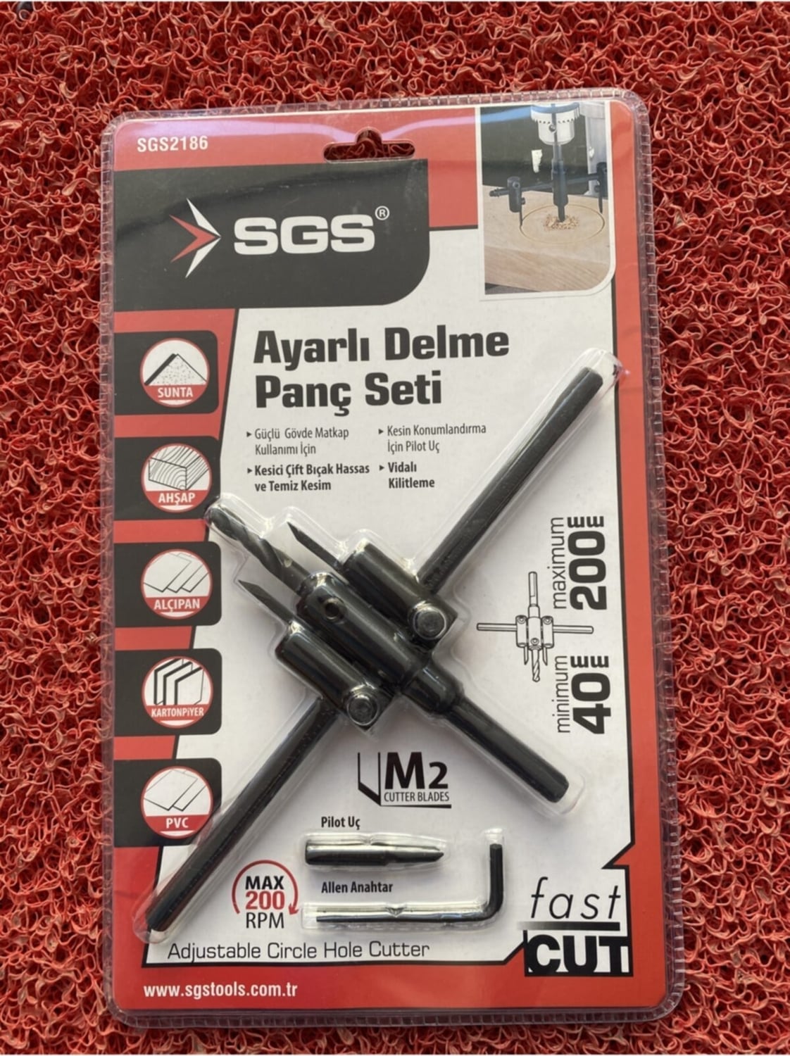2186 Panç Seti Ayarlı Delme 40MM 200MM