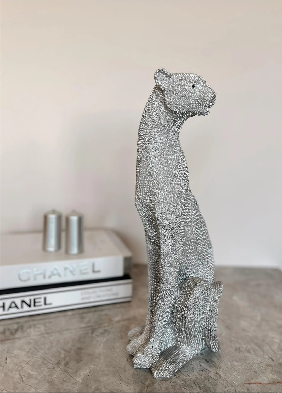 Moon Dizayn Dekoratif Puma Biblo, Puma Heykel, Polyester Puma Heykeli, Leopar Çıta Heykel