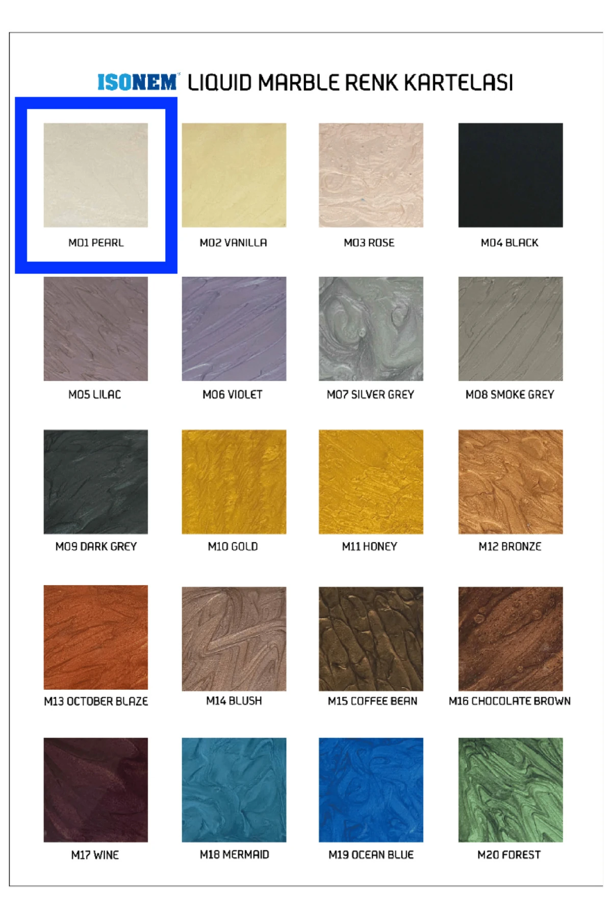 Liquid Marble ( Sıvı Mermer ) Mermer için sıvı kaplama Malzemesi 0.5 kg M01 PEARL İnci