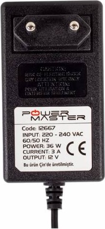 PM-12667 12 V 3A Plastik Kasa Priz Tipi Adaptör 5.5*2.5 Uç