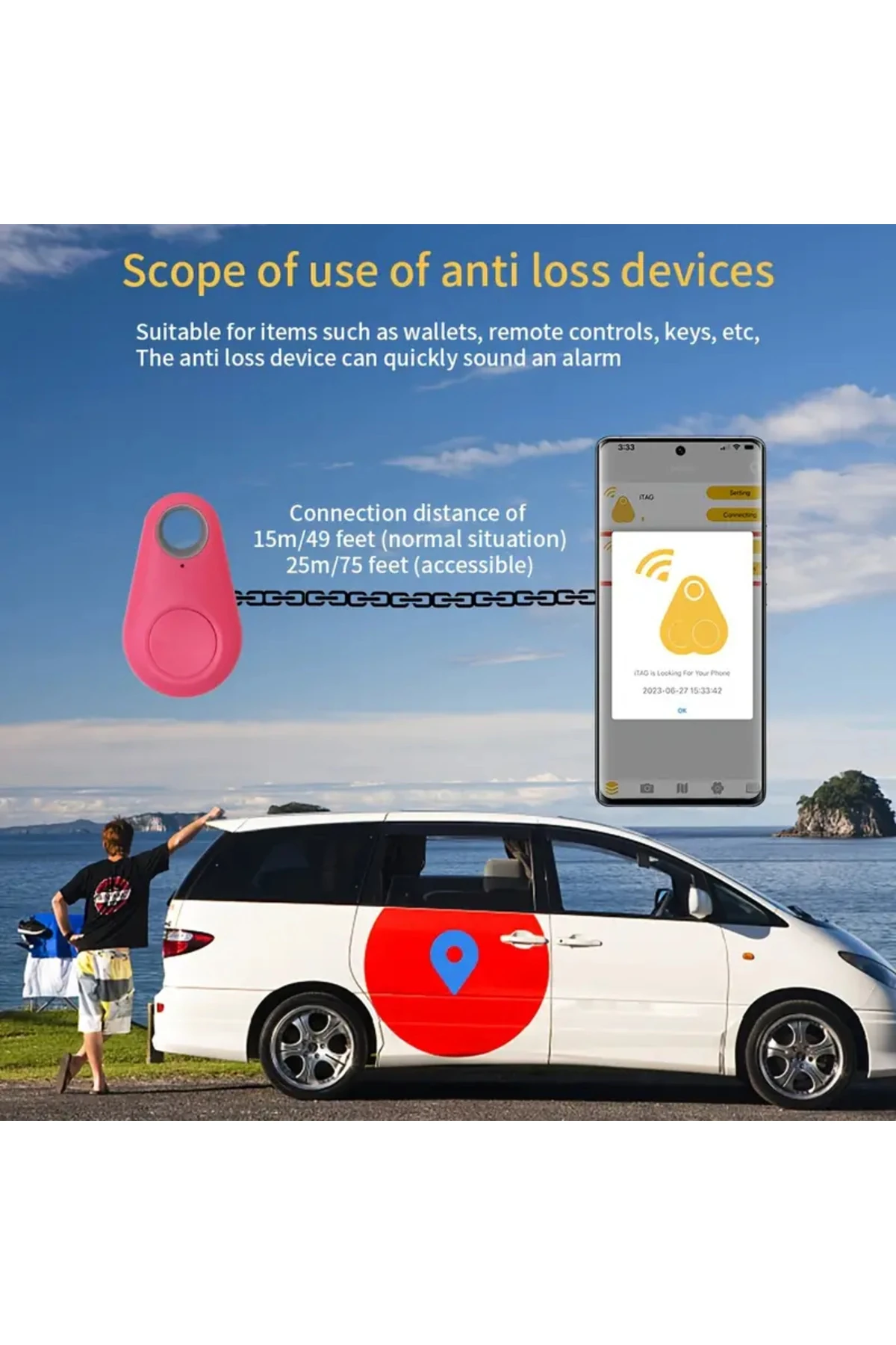 Akıllı Anahtar Bulucu Kayıp Alarmı, Evcil Hayvanlar, Cüzdan, Anahtarlar için GPS İzleyici