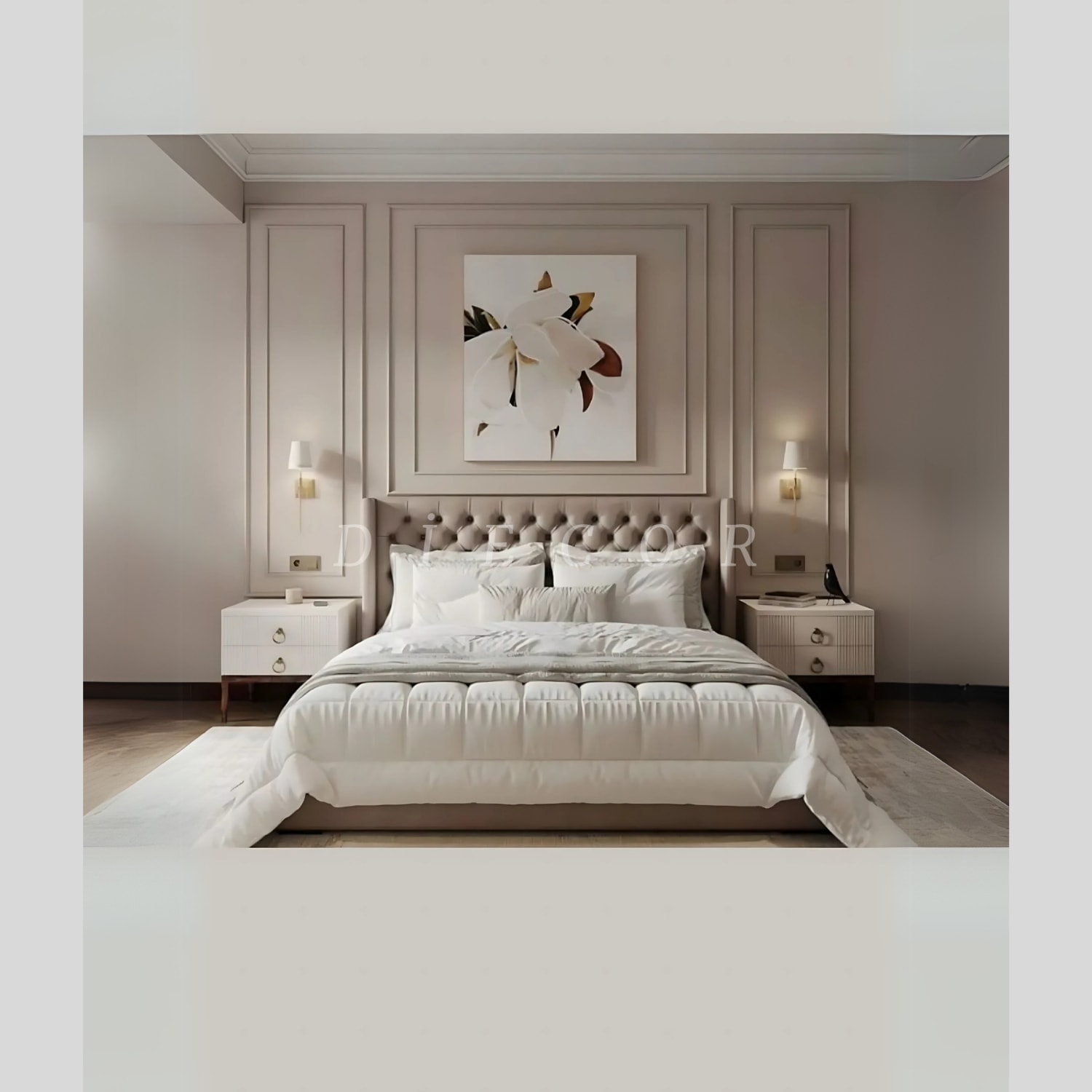 Boyanabilir Dekoratif Hazır Kesim 2.5 cm Modern Yatak Başı Duvar Çıtası