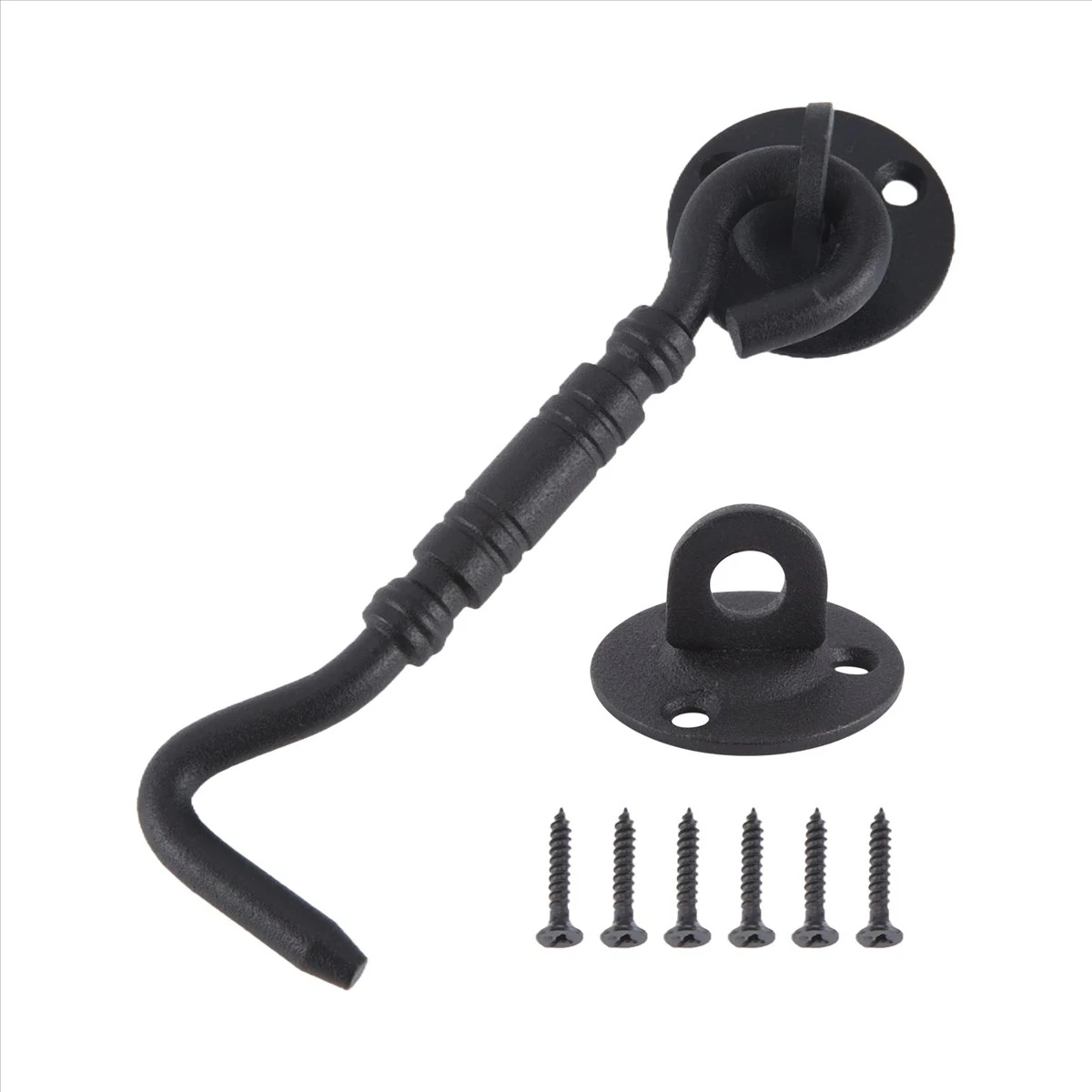 Barn Kapı Kilidi, 4 Inç Paslanmaz Çelik Kapı Kancası ve Montaj Vidaları ile Göz Mandalı, Sürgülü Kapı Için Kapı Kilidi Mandal (Yurt Dışından)