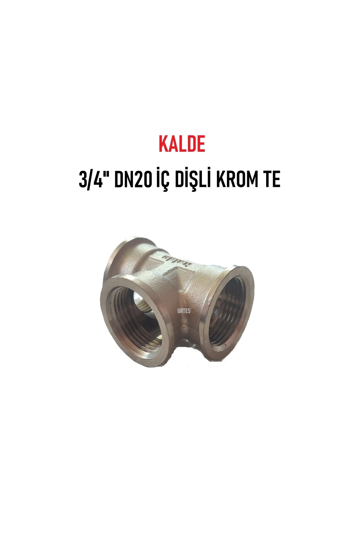 (2'li PAket) 3/4" Dn20 İç Dişli Sarı/Krom TE (Dişi) - Chrome Tee
