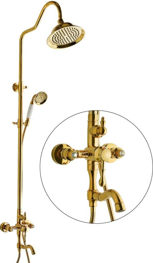 Dıamond Classic Gold Yağmurlama Banyo Bataryalı Duş Seti