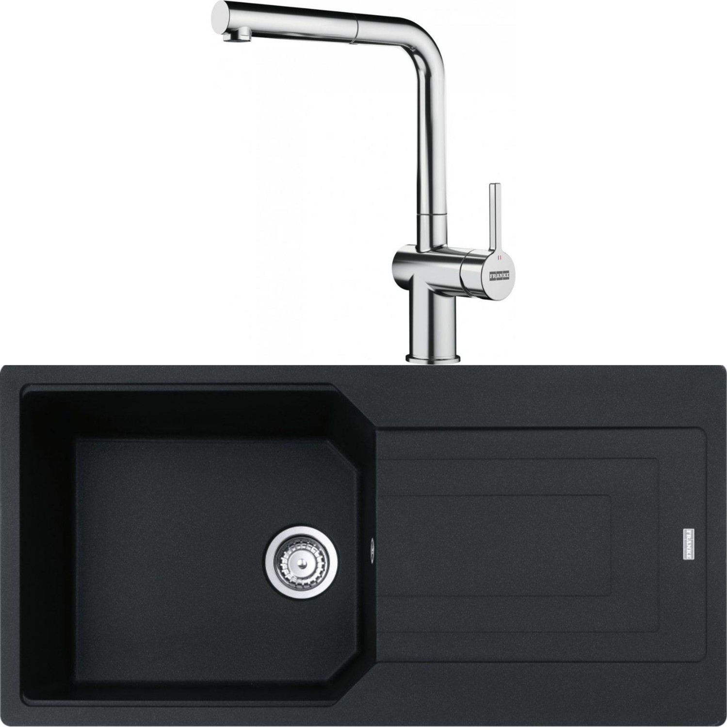 Urban Ubg 611-100 Nero Granit Eviye-Active Plus Doccia 2.0 Krom Batarya Seti