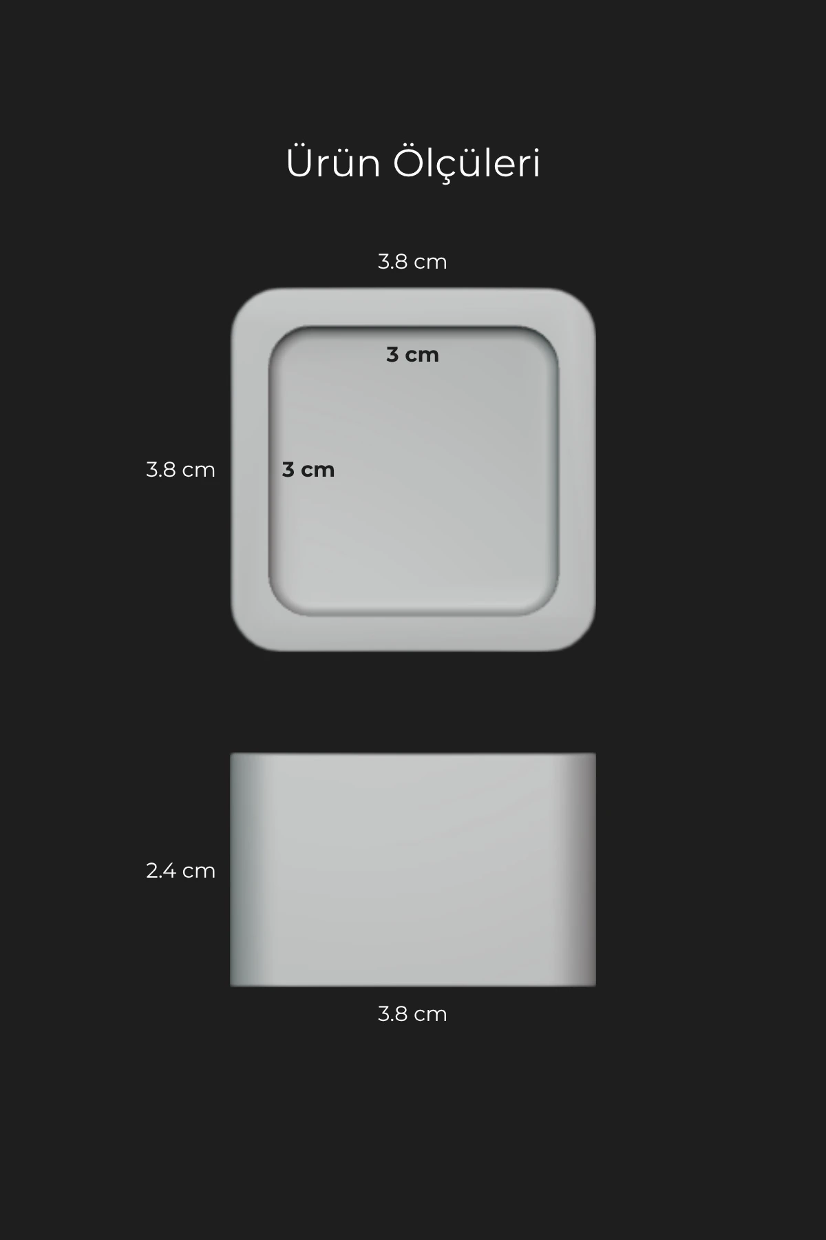 30x30 mm 4’lü Şeffaf Kare Kaymaz Sandalye Ayak Pabucu – Sessiz ve Parke Koruyucu