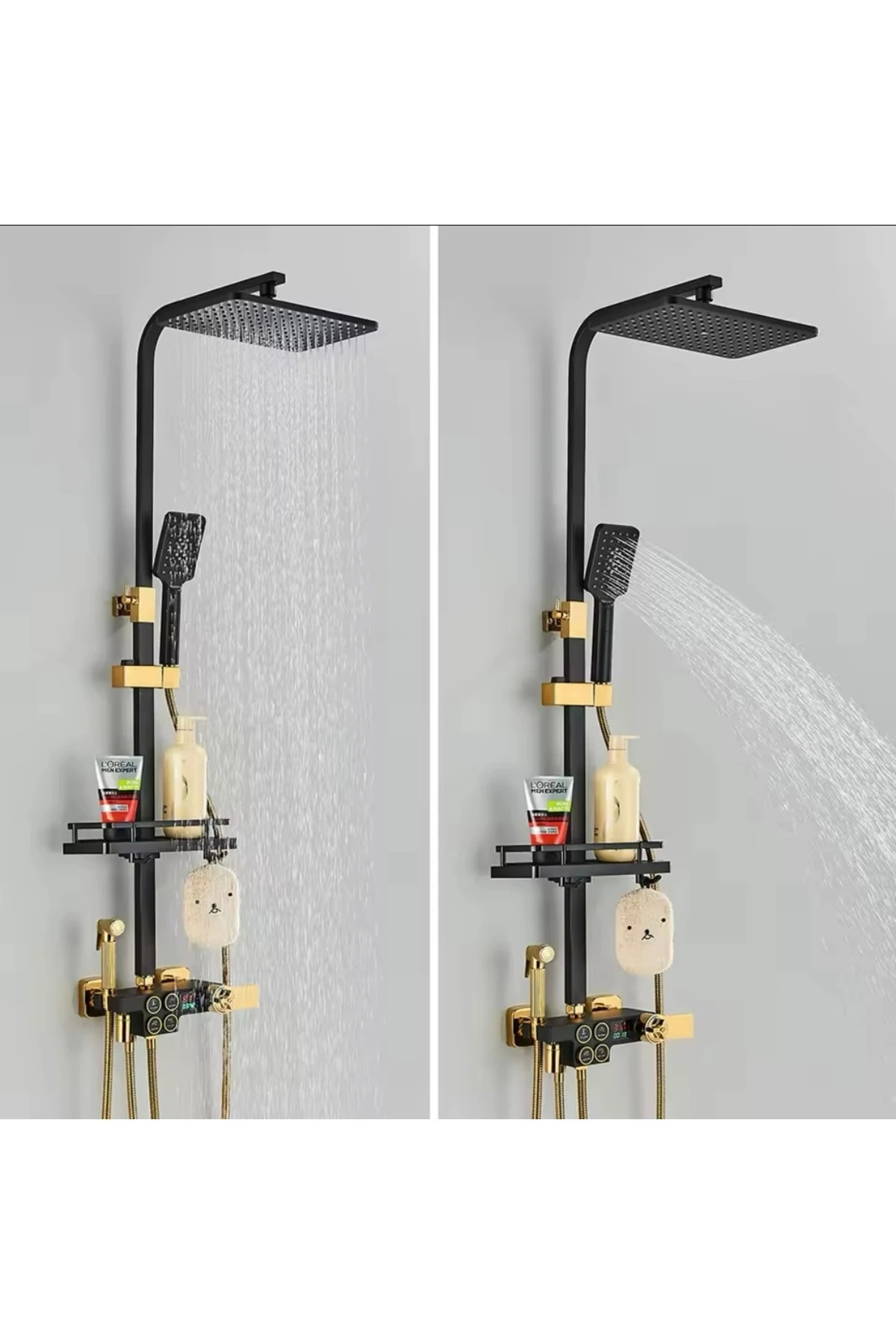 Duş Seti Duş Başlıgı Duş Sistemi Akıllı Duş Bataryası (ELEKTİRİKSİZ DİJİTAL GÖSTERGE)