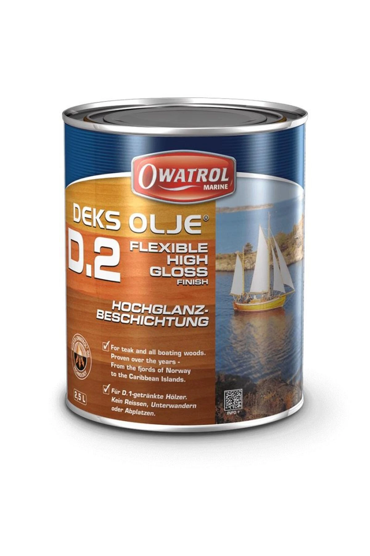 1lt Deks Olje D2 Tik Verniği 2.5lt