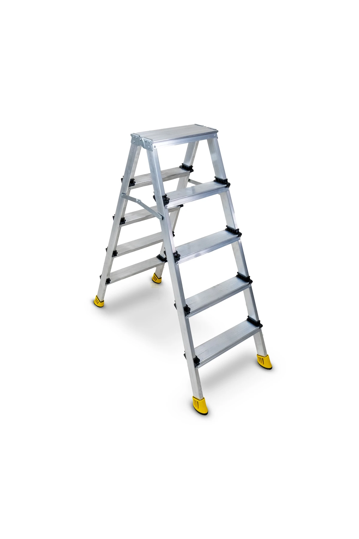 5+5 Gold Çift Çıkışlı Alüminyum Merdiven