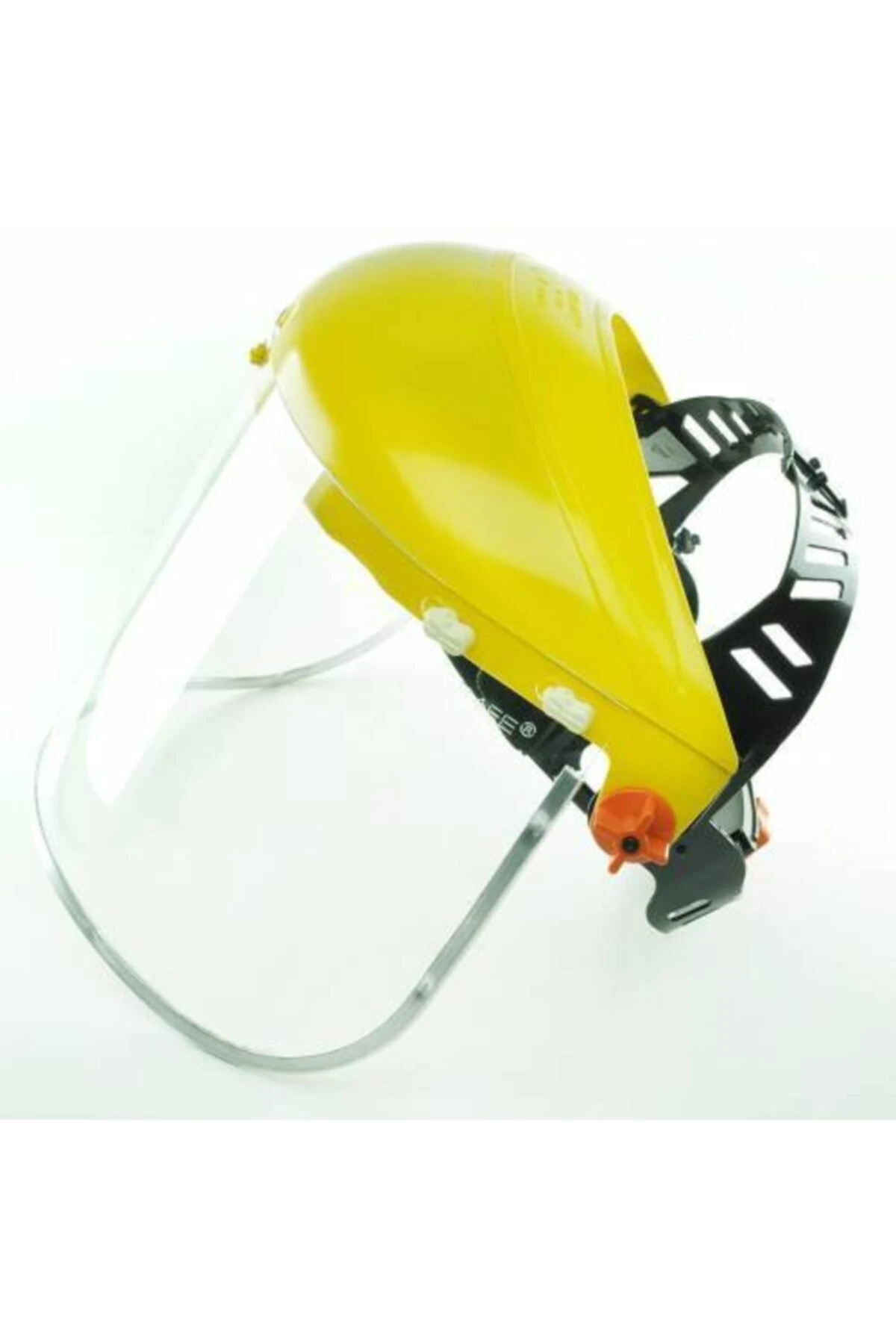 Sarı Siyah Şeffaf Ayarlanabilir Başlıklı Yüz Koruyucu Siperlik