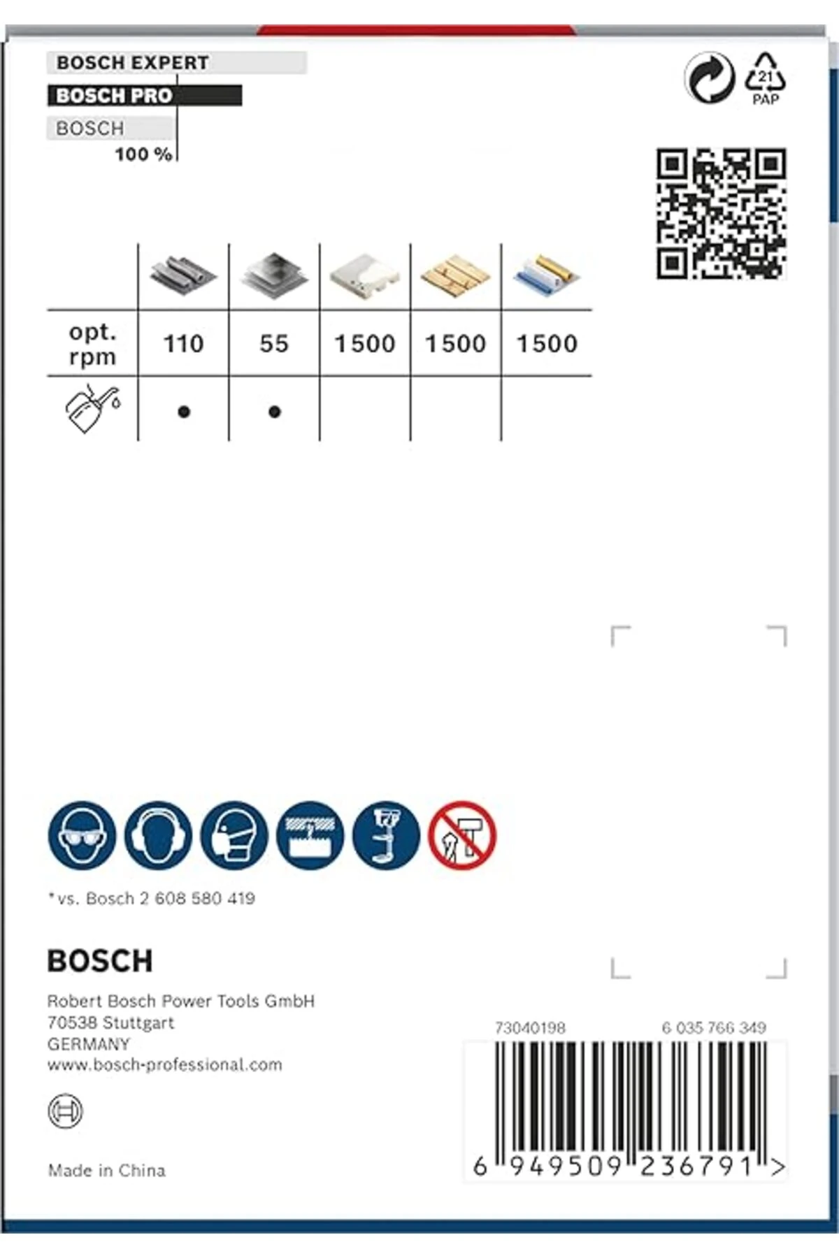 1 x PRO Multi Malzeme Delik Testeresi (Yumuşak Ahşap, Alçıpan Duvar için, Ø 79 mm, Profesyonel