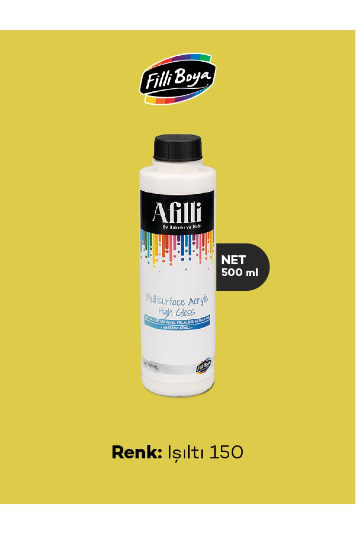 Afilli Multisurface Akrilik Parlak 500 ml Işıltı 150