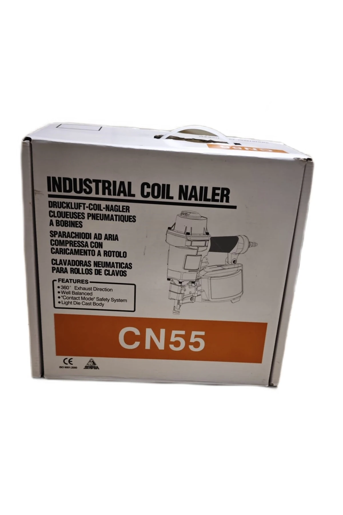 CN55 15 Derece Açılı Geniş Kullanım Amaçlı Havalı Çivi Tabancası Çivi Çakma Makinesi Çatı Palet Kasa