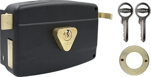 Yuma YM-600 Kilit Yuma Tirajlı Kilit Oval Karşılıksız Siyah