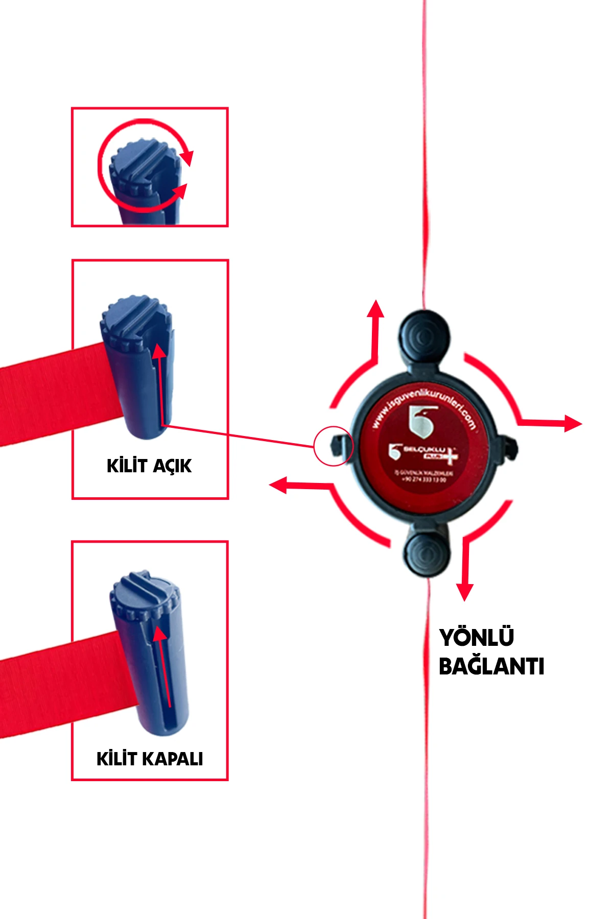 Krom Şerit Bariyer Yönlendirme Bariyeri Ayaklı Şerit Bariyer Güvenlik Bariyeri Ayaklı Bariyer