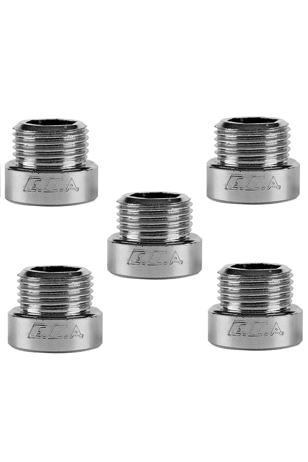 5 Adet ECA 1/2 1 cm Uzatma Krom (Musluk Uzatma 102134013 Pirinç E.C.A
