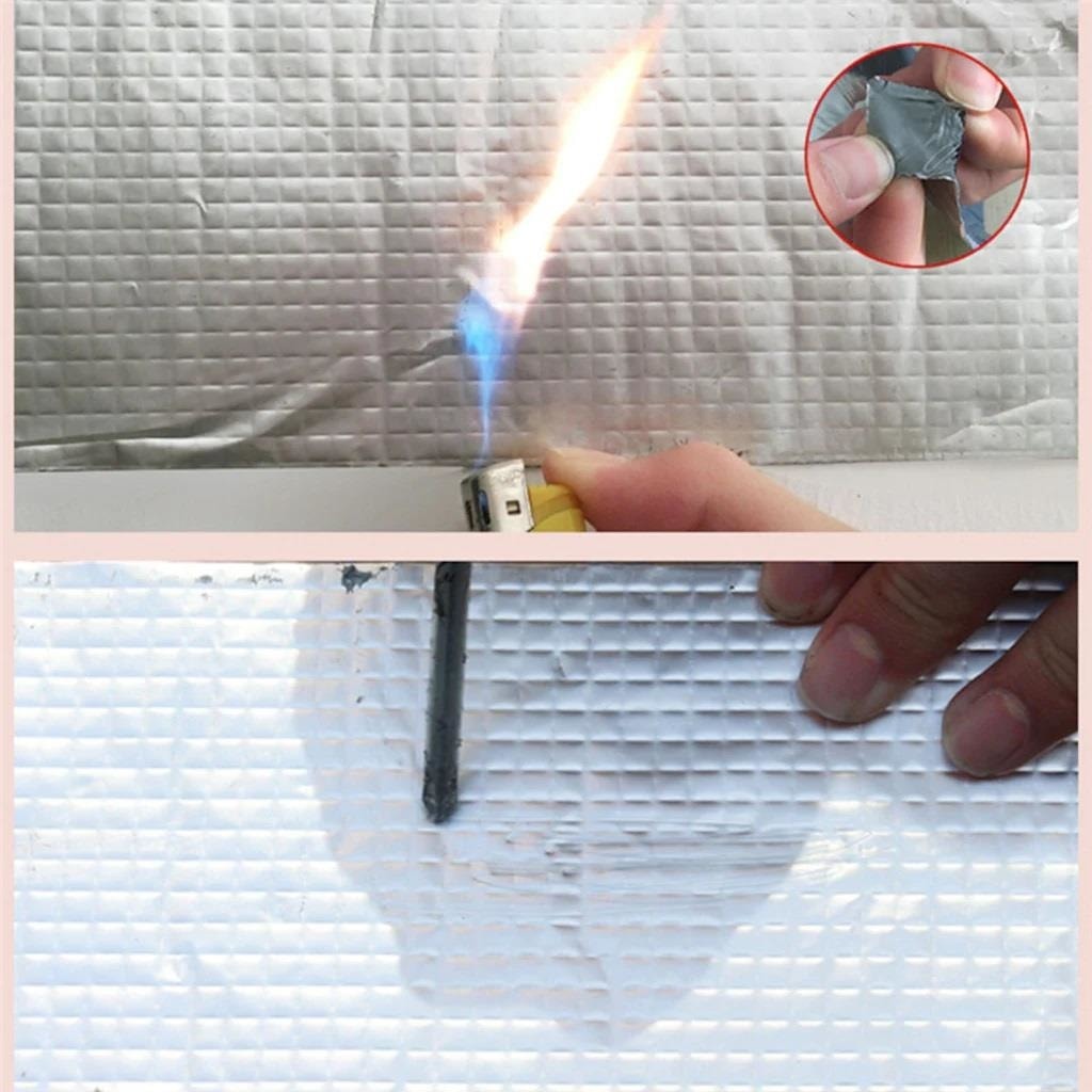 OZKUVVET Çatı Izolasyon Ses Su Yalıtım Tamir Çamur Bandı 10 cm Metre Seç 2 Metre x 10 cm