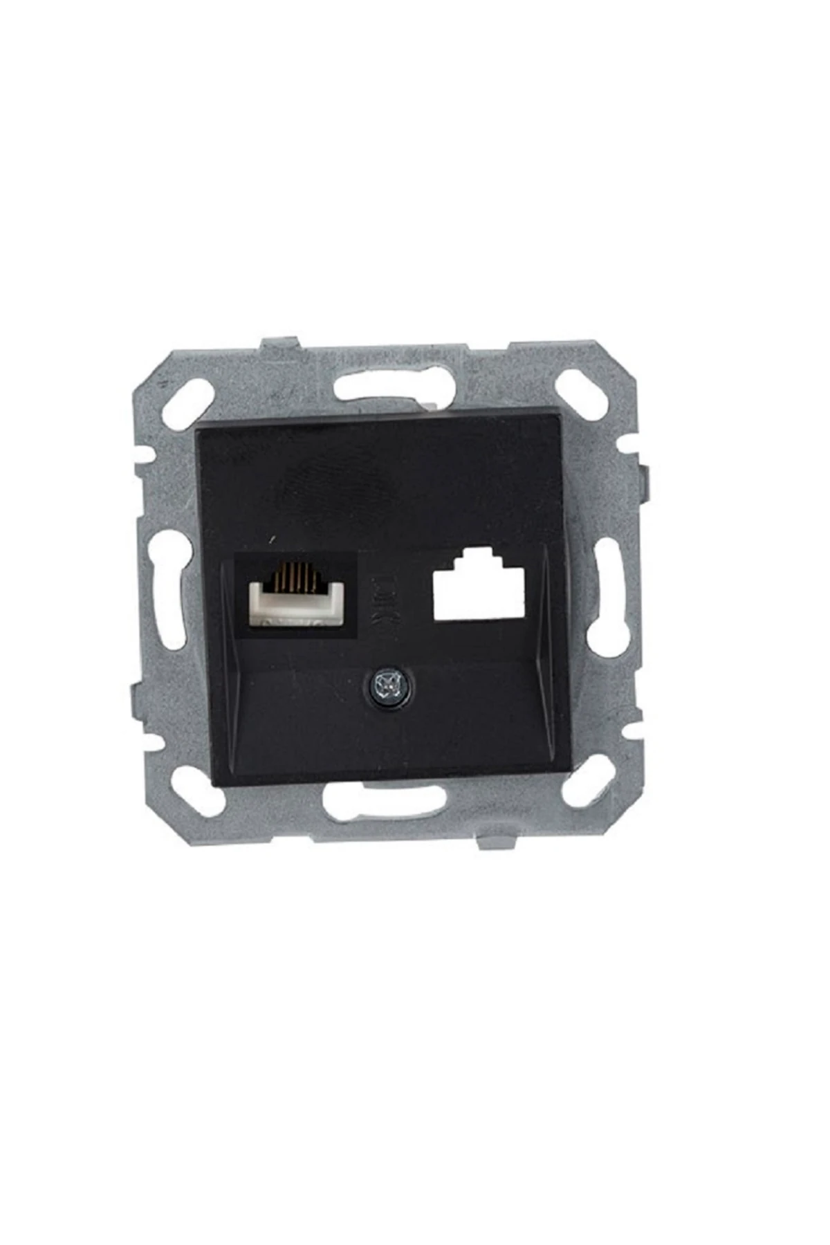 Byobu 12 Adet Siyah Data Priz (cat6) Çerçevesiz