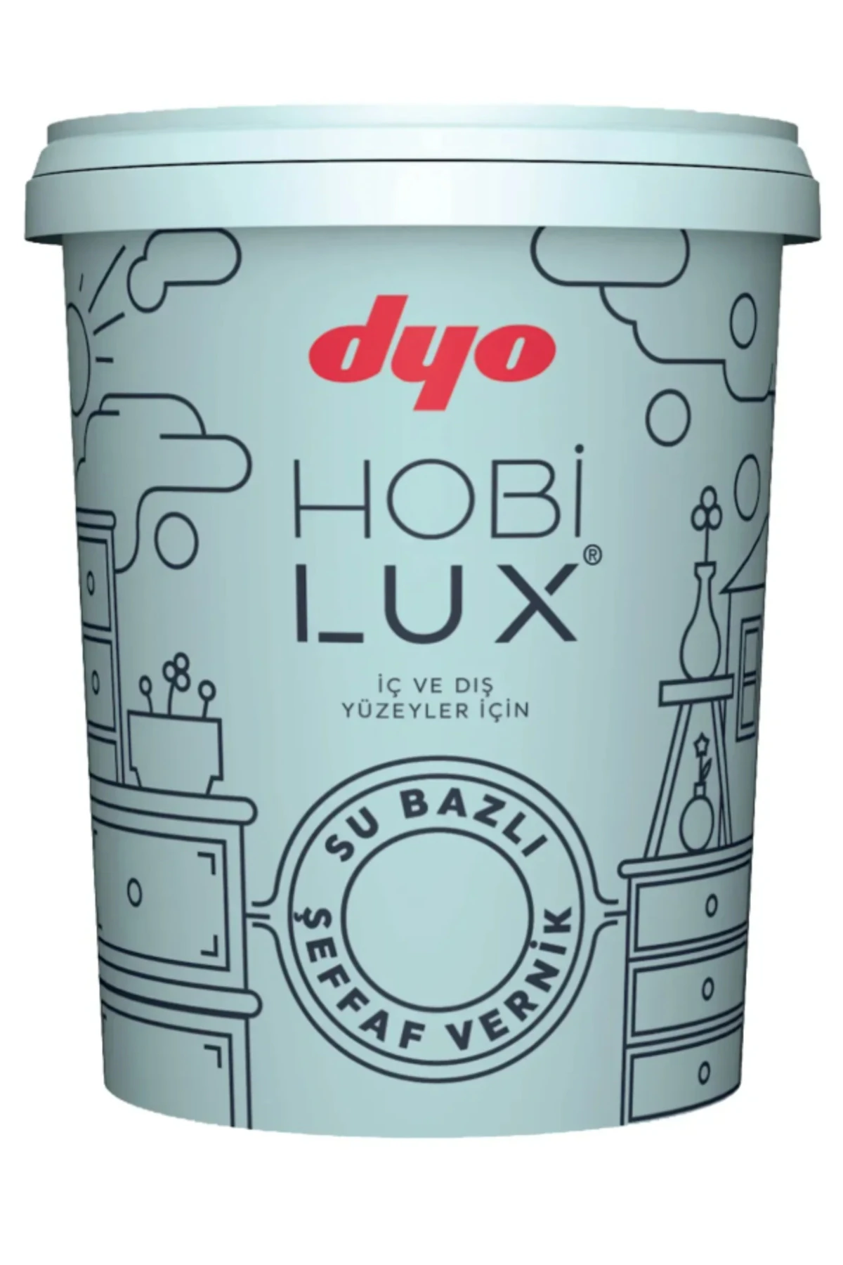 Hobilux Parlak Su Bazlı Şeffaf Vernik