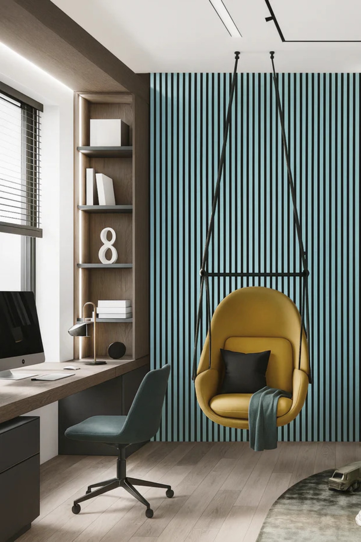 Akustik Duvar Paneli Su Yeşili 100 x 280 CM 400 GR Keçe