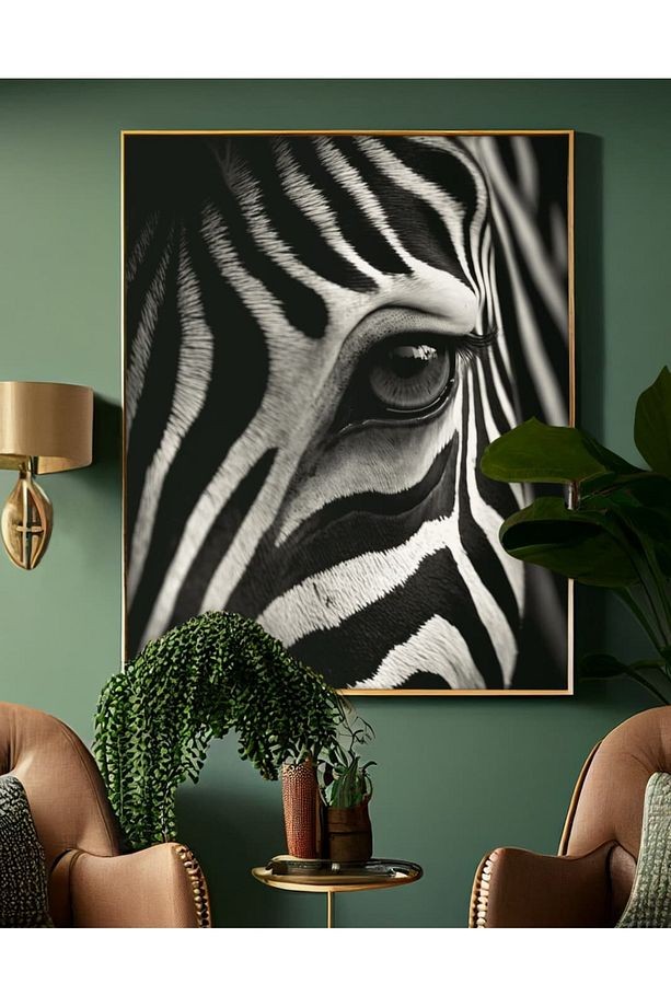 Özel Tasarım 4mm Tamperli Uv Baskı Cam Tablo Ev Ofis Duvar Dekor Hediyelik Tablo zebra