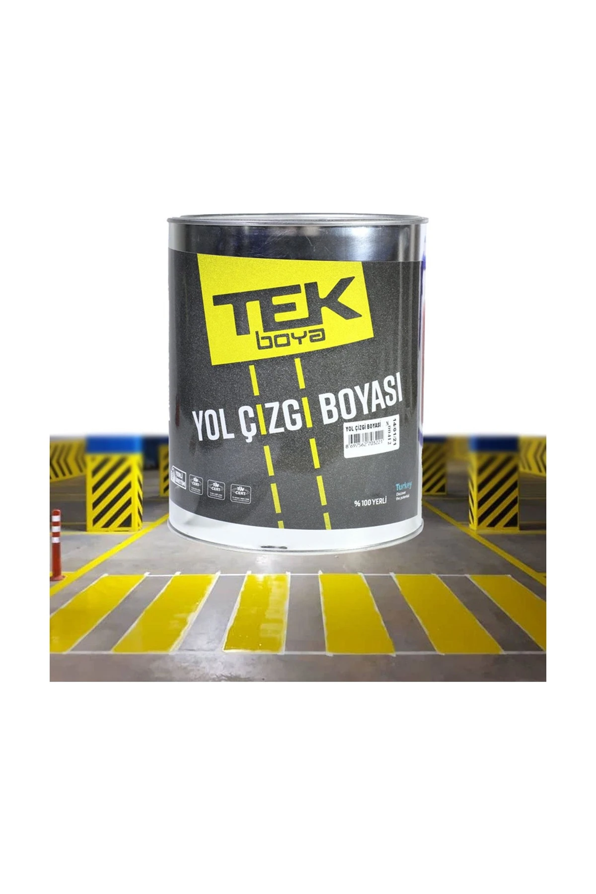 Tek Trafik Yol Çizgi Boyası Beyaz 1,75 Lt