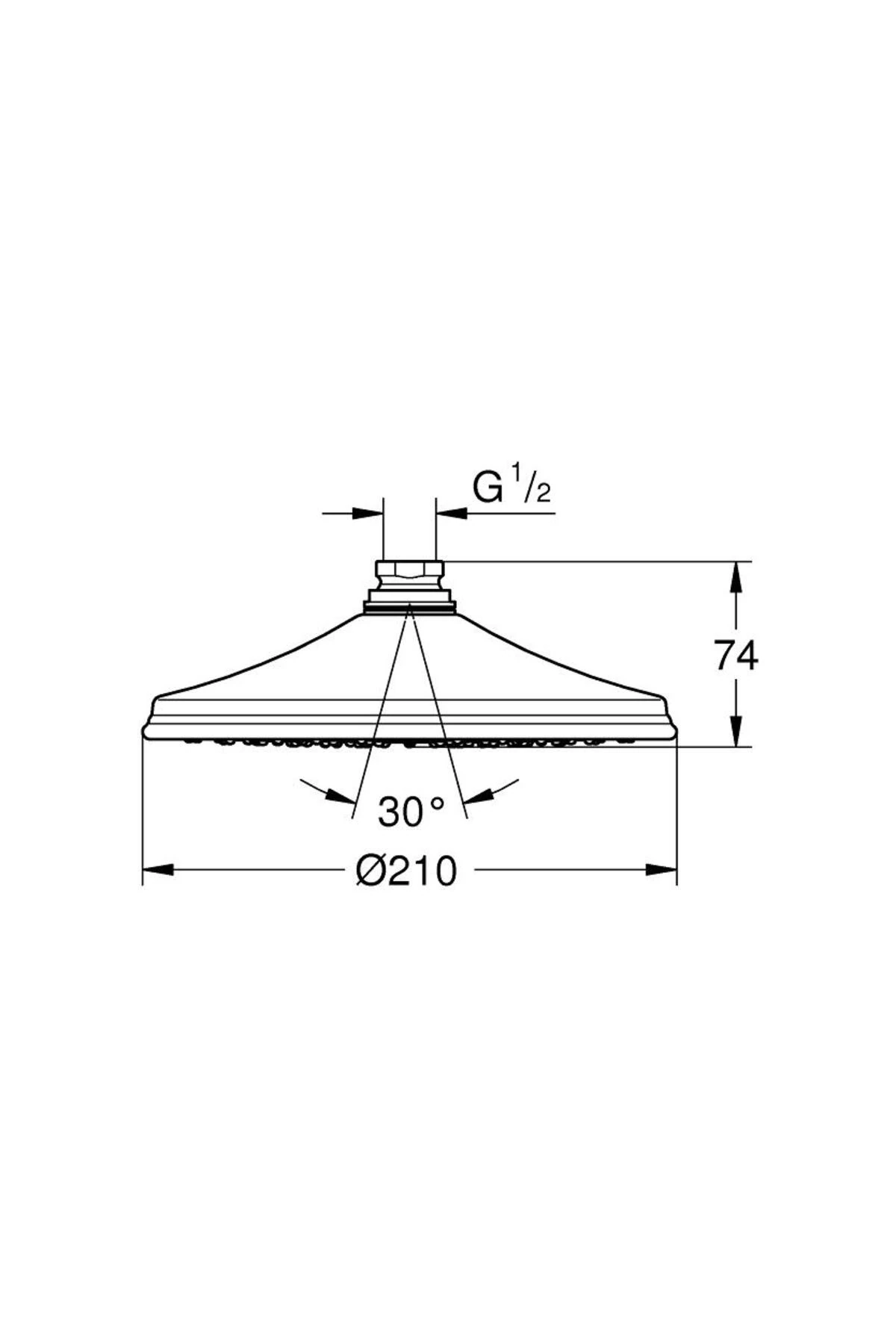 Rainshower® Retro Tepe Duşu 21 cm - 28369000