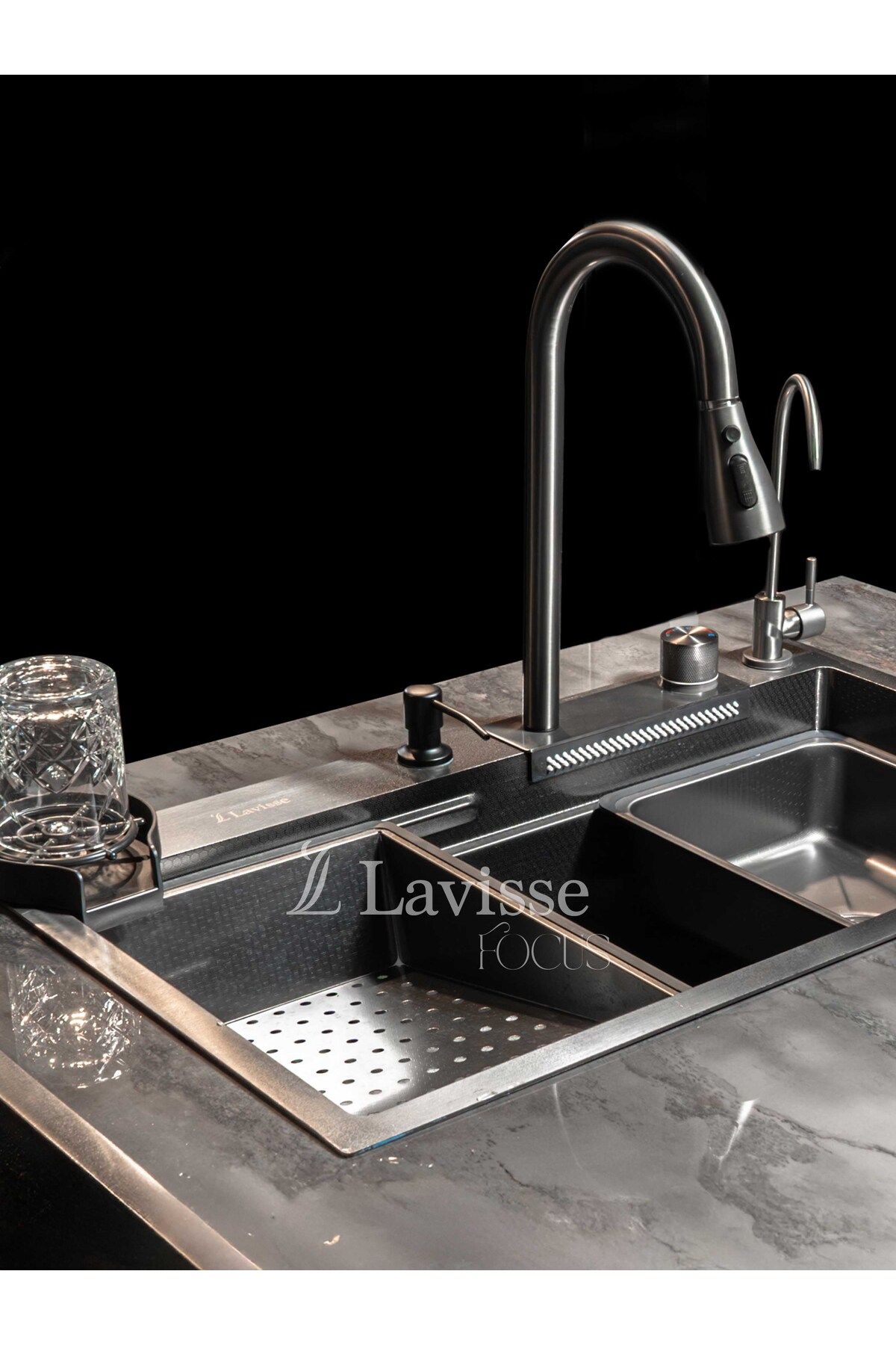 Focus Akıllı Eviye Fonksiyonlu Teknolojik Mutfak Evyesi