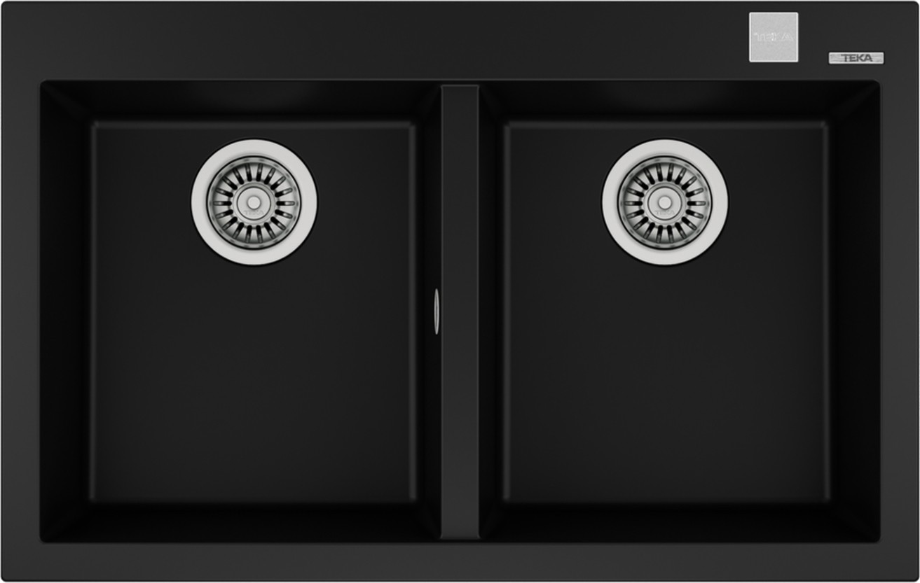FORSQUARE 790 TG BLACK Ankastre Kumanda Sifonlu Granit Eviye Siyah 79 cm 115260014