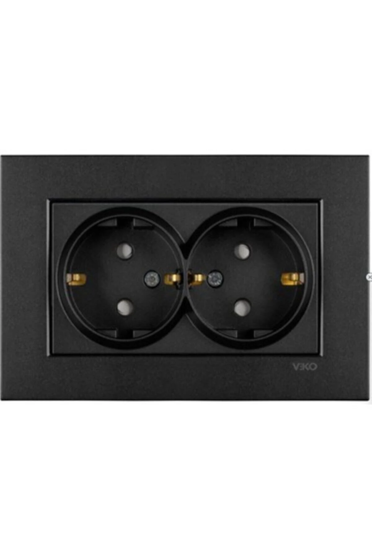 Novella Ikili Topraklı Priz Çocuk Korumalı Tek Kasa (SİYAH) (AYNI GÜN KARGO)