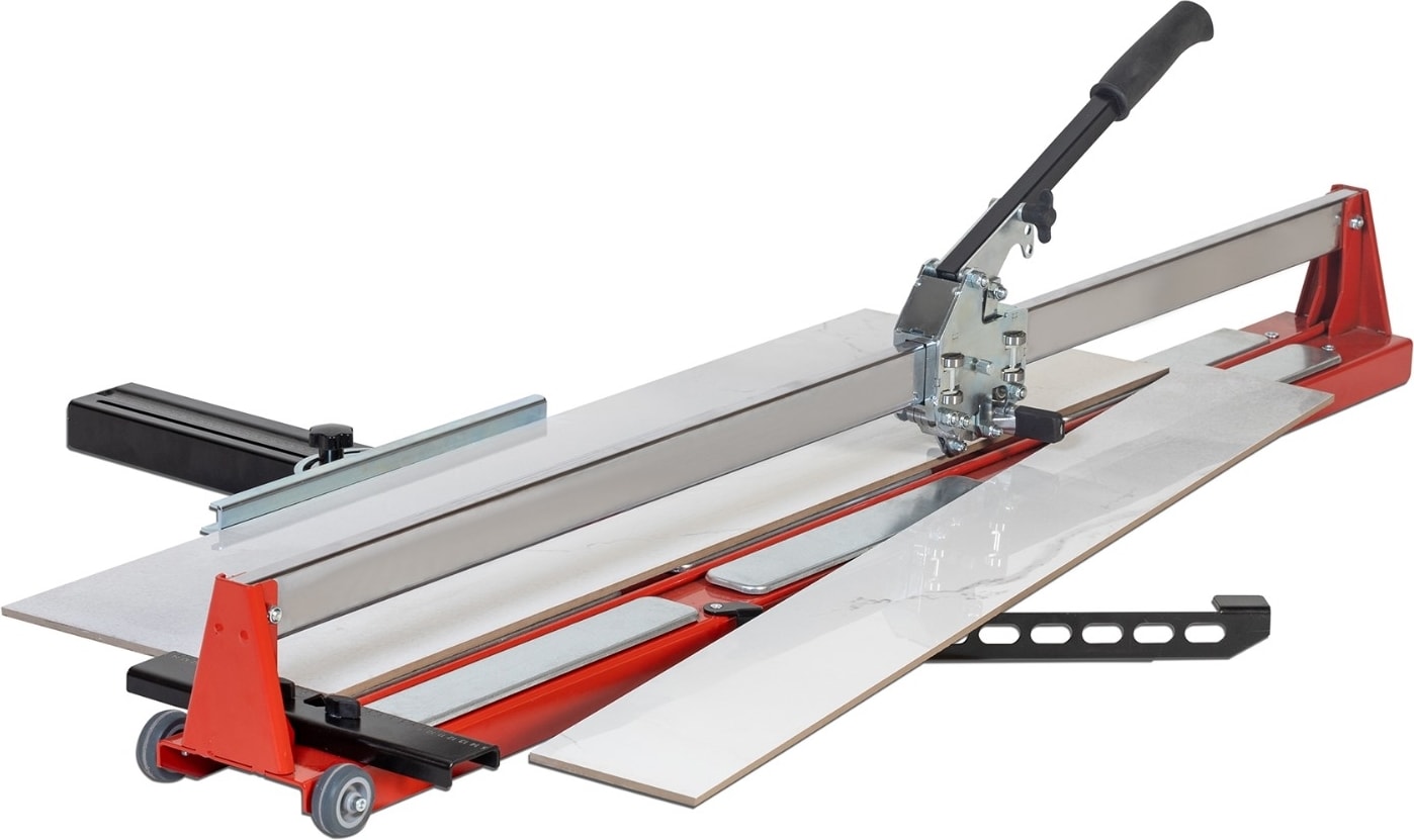 Favori 1270 mm Seramik Kesme Makinesi - Çelik Bıçak ve Rulmanlı Kol Mekanizması, Siyah-Kırmızı