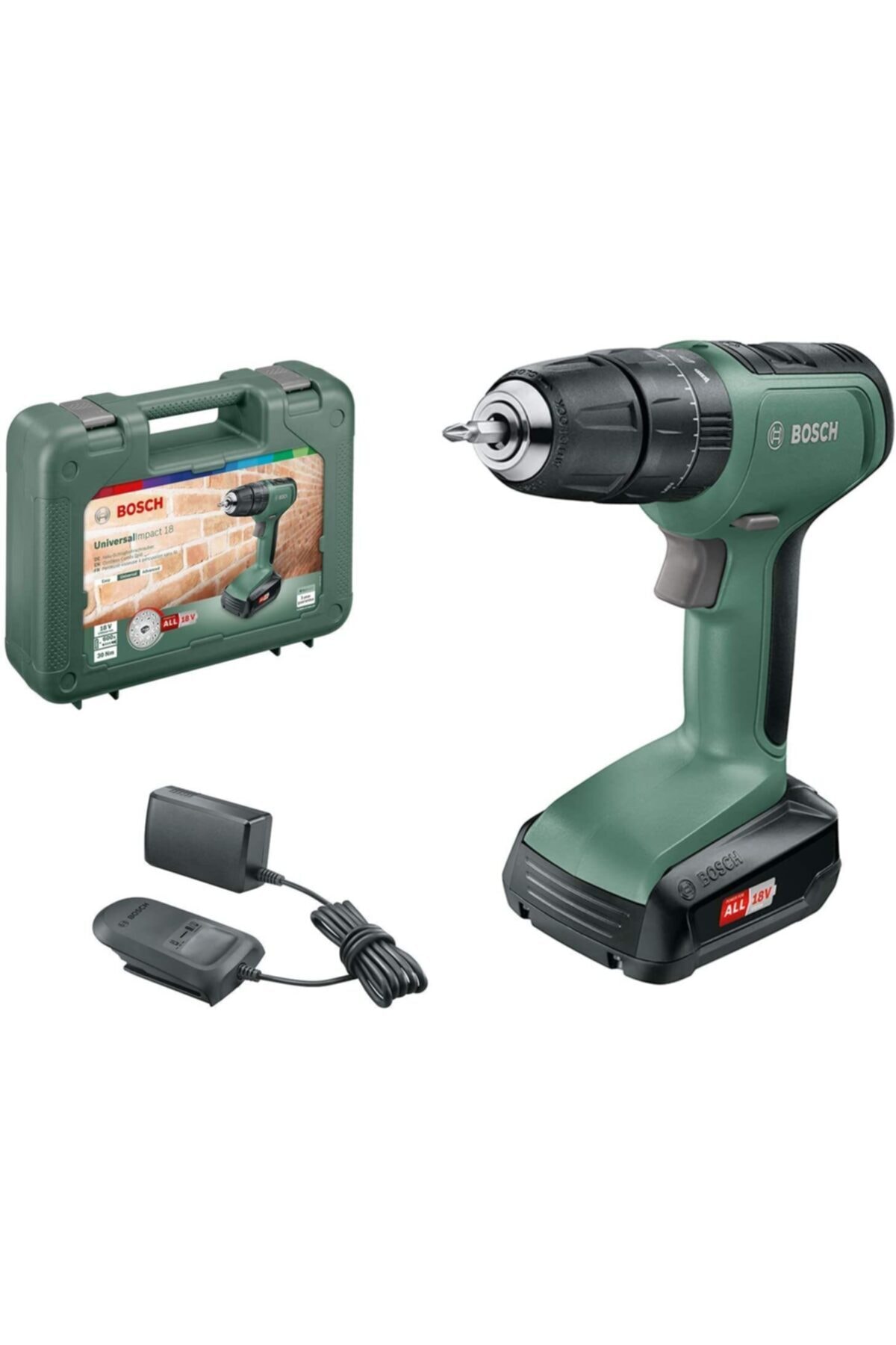 BOSCH Universalımpact Çift Akülü Darbeli Vidalama 18v (2x 1,5ah) Şarjlı Matkap