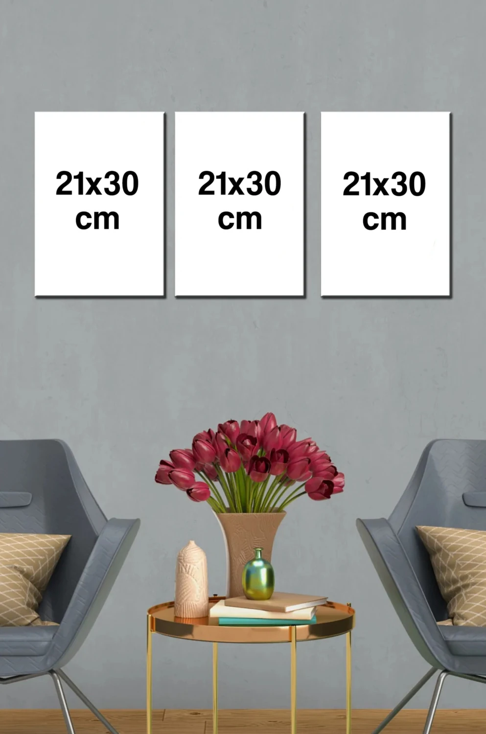 Notpa Islami 3'lü Tablo Pileksi Kenar 21X30 30 cm