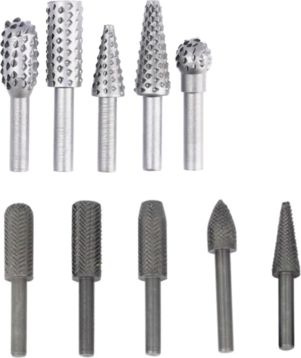Ahşap Oyma ve Metal Aşındırma 10LU Matkap Uç Seti Törpü Eğe Hobi Seti