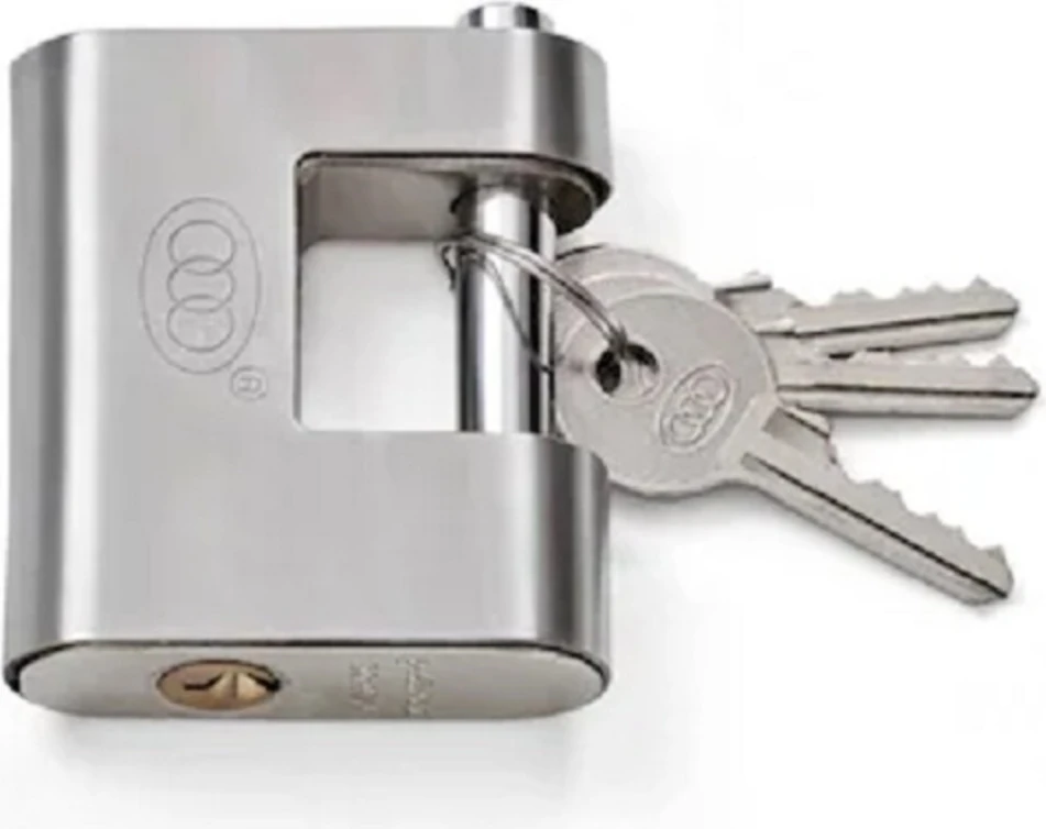 Yassı Çelik Asma Kilit 60 Mm Krom Kaplı