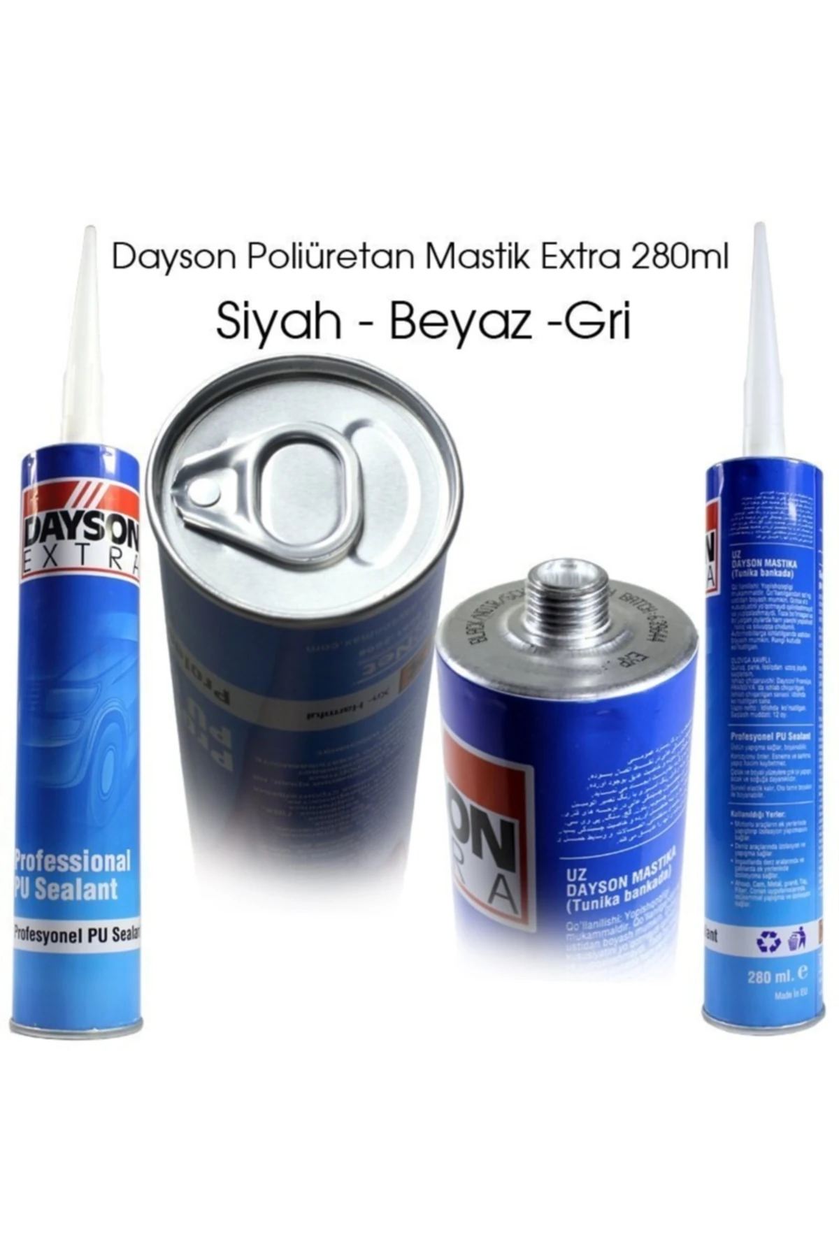 Extra Poliüretan Mastik Silikon Siyah