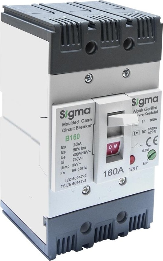 3B160160 3X160A 25KA Termik Manyetik Şalter 125A-160A Ayarlı
