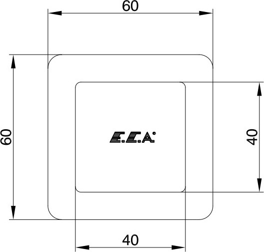 Eca Caro Kare Ankastre Ara Kesme Valfi 1/2 Mat Siyah Renkli 102151033C1