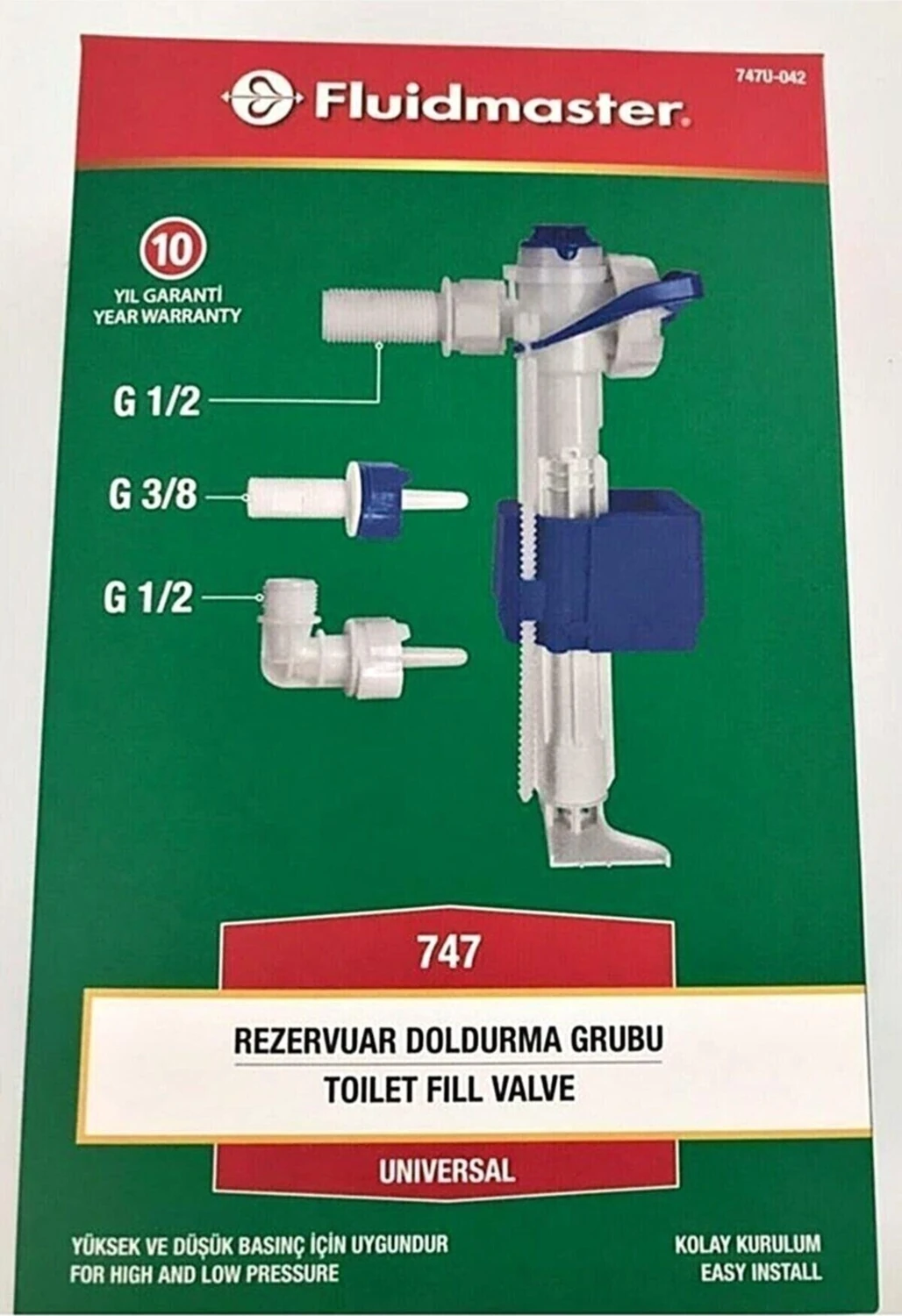 Vitra Kale Serel Creavit Bocci Uyumlu Gömme Rezervuar Doldurma Grubu / Şamandıra
