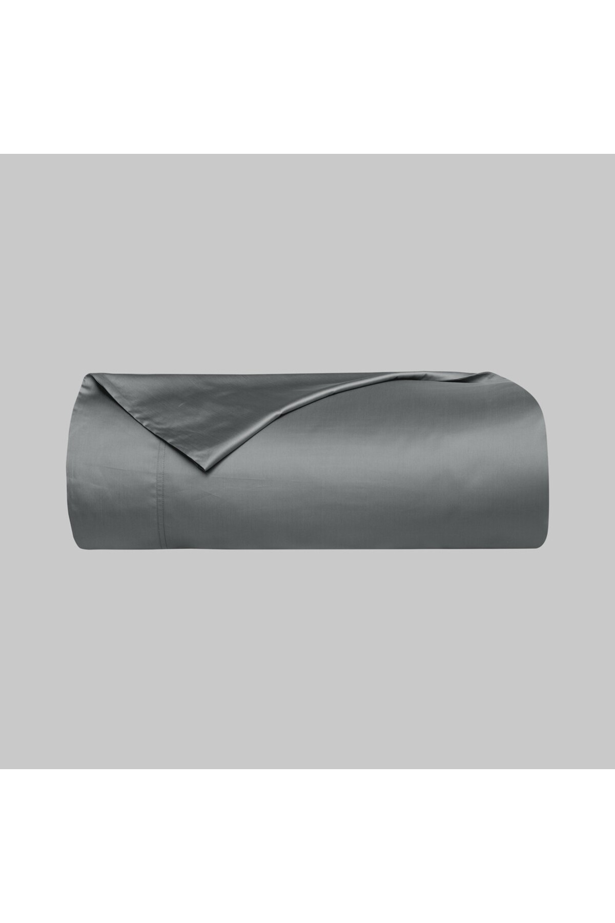 Monochrome %100 Pamuk Saten Nevresim Tek Kişilik-Koyu Gri