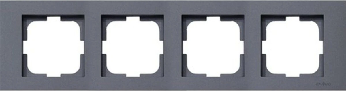 3 Adet  Grano Füme Dörtlü Çerçeve